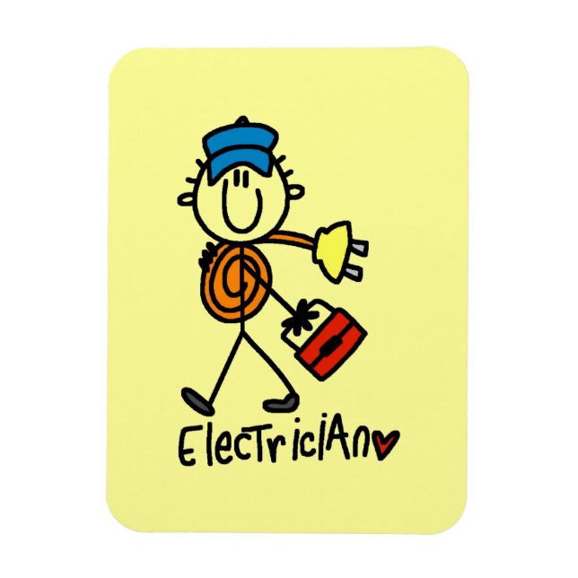 Elektriker Stavfigur Magnet (Vertikal)
