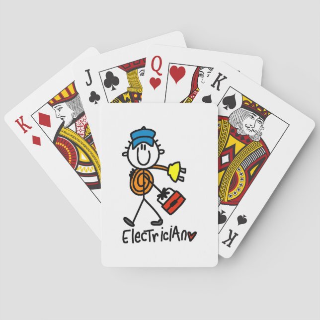 Elektriker Stavfigur Spel Kort (Baksidan)