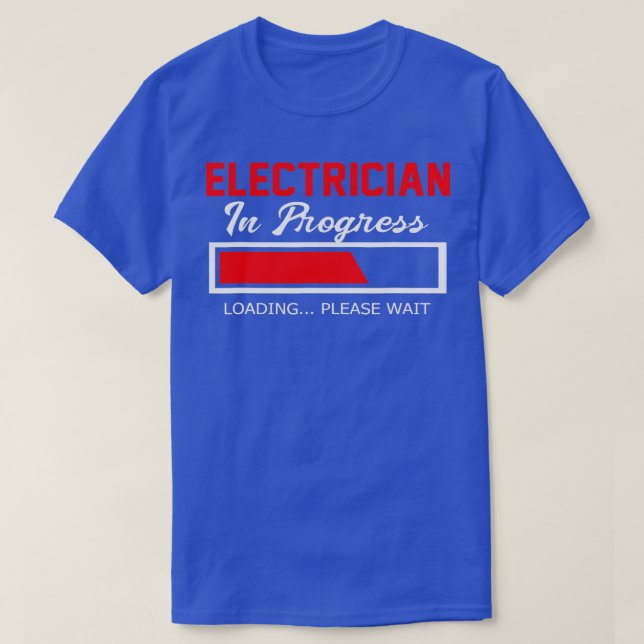 Elektriker under arbete Vänta elektriker T Shirt (Design framsida)