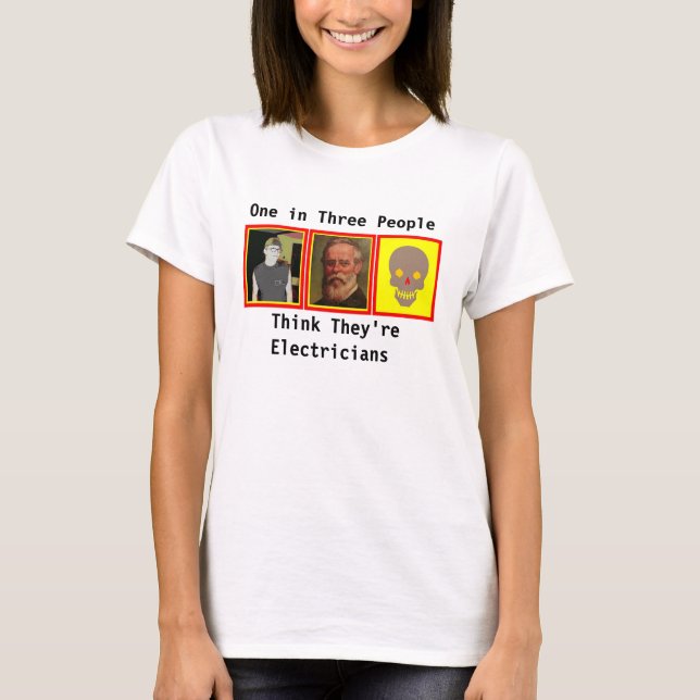 Elektrikers hämnd tee shirt (Framsida)