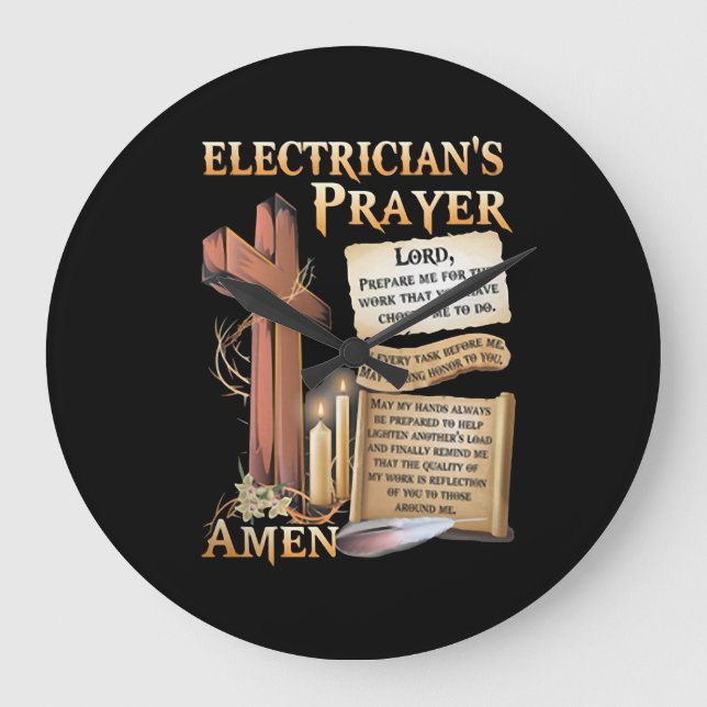 Elektrikerska Amen Stor Klocka (Framsida)