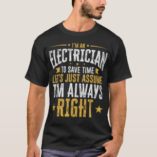 Elektrikerskjortasparan Time antar den rätt rolig T Shirt