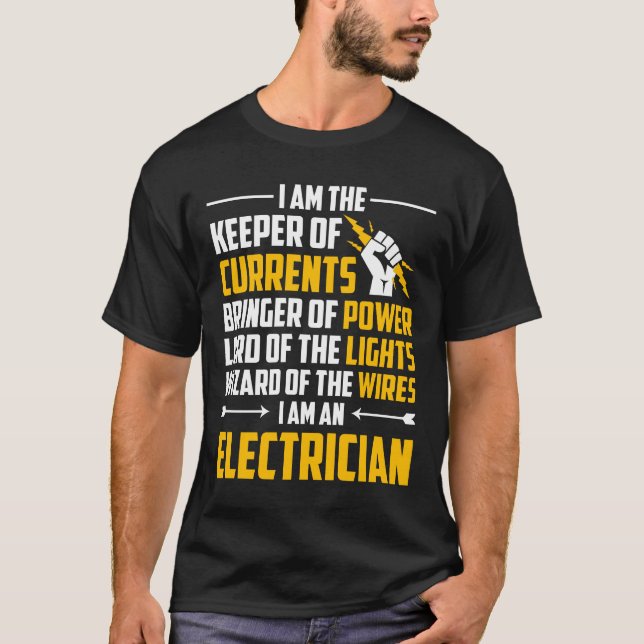 Elektrikervårdareströmmar Bringer driver T Shirt (Framsida)