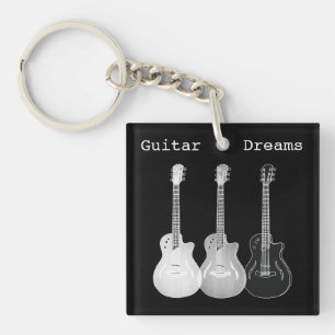 Elektrisk akustisk Guitar Black and White Art Musi
