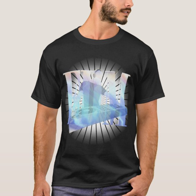 ELEKTRISK BLÅ EDM TEE SHIRT (Framsida)