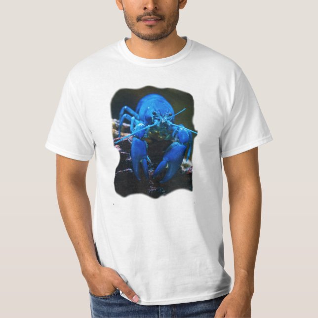 Elektrisk blå kräfta t shirt (Framsida)