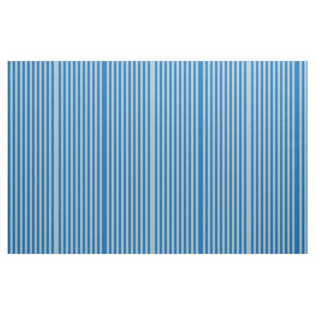 Elektrisk blå lemonad och akmarin vertikala ränder tyg (Fat Quarter)