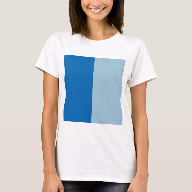 Elektrisk blå lemonad och akvamarin Duo Tone T Shirt (Framsida)