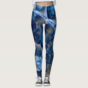 elektrisk blå nautilus leggings