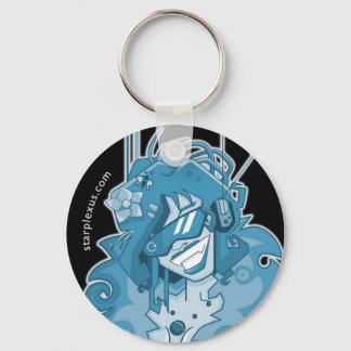 elektrisk blå nyckelkedja nyckelring