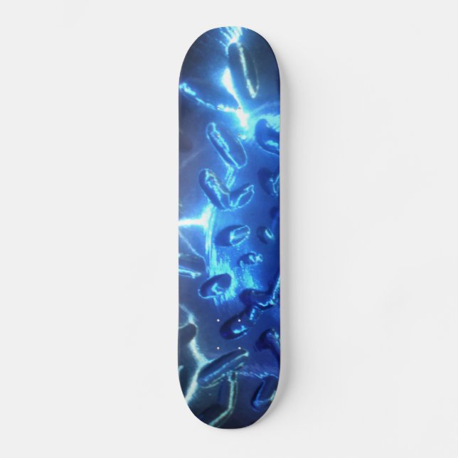 Elektrisk blå skateboard bräda 21,5 cm (Framsida)