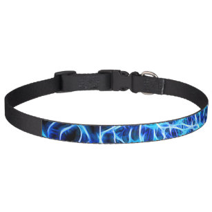 Elektrisk blixt för neonblåttTesla spole Halsband Husdjur
