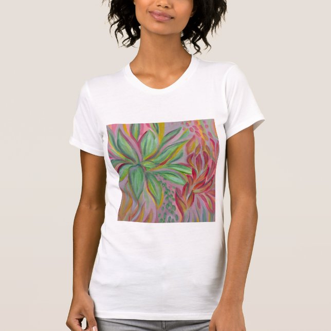 Elektrisk blom T-shirt för henne (Framsida)