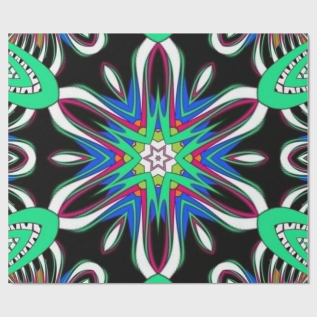 Elektrisk blommandala presentpapper (Platt)