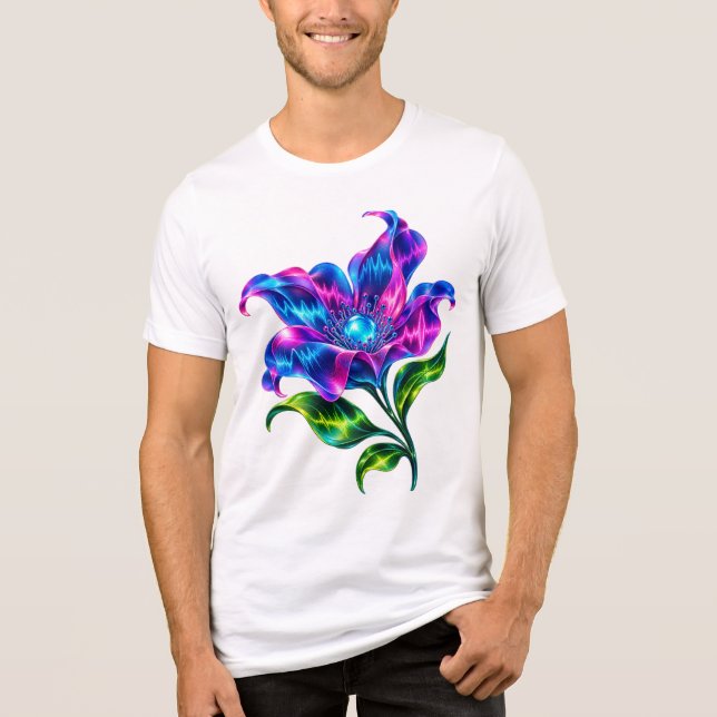 Elektrisk blomning T-shirt (Framsida)