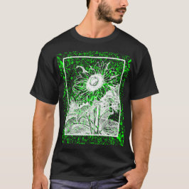 Elektrisk Bloom - Svart unisex med Neon-stänk T Shirt