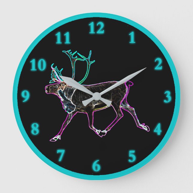 Elektrisk Caribou Stor Klocka (Framsida)