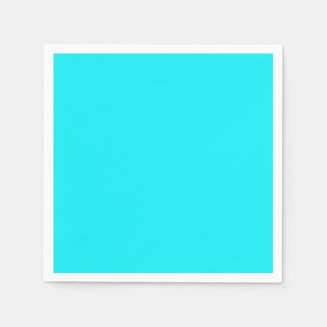 Elektrisk cyan pappersservett (Framsidan)