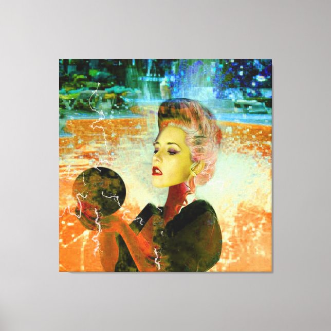 Elektrisk cyborg canvastryck (Framsida)