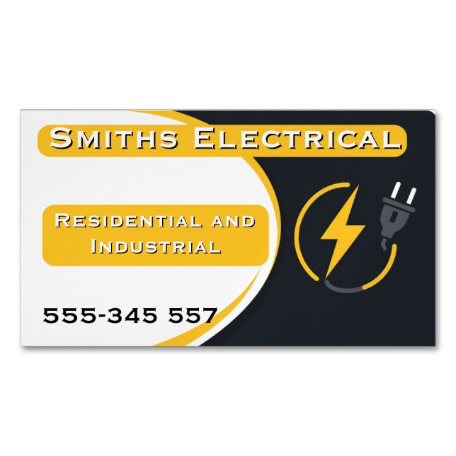 Elektrisk Enkel Affärs Kylskåpsmagnet  Magnetiska Visitkort (Framsida)