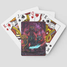 Elektrisk Fantasy Djur Krigare Konst Casinokort