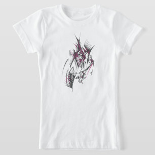 Elektrisk Färgrik Abstrakt Tribal Tattoo Konst T Shirt