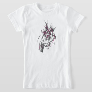 Elektrisk Färgrik Abstrakt Tribal Tattoo Konst T Shirt