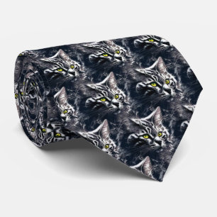 Elektrisk Fraktal Katt Neon Cyberpunk Slip Slips
