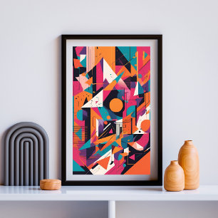 Elektrisk Geometrisk Puls Poster