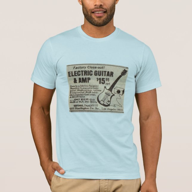 Elektrisk gitarr & ampere t-shirt (Framsida)