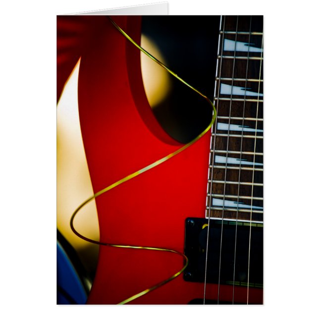 Elektrisk gitarr hälsningskort (Framsidan)