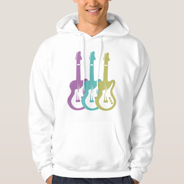 elektrisk gitarr hoodie (Framsida)