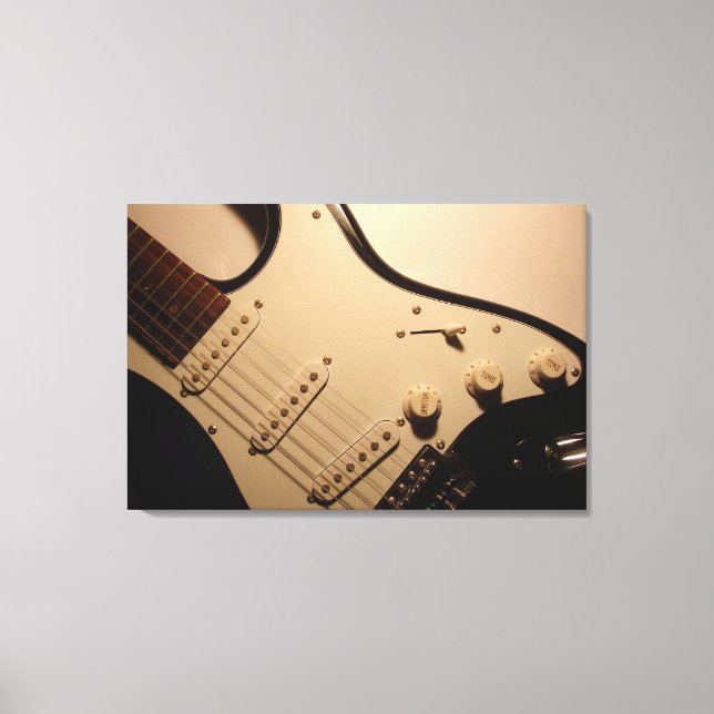Elektrisk gitarr inklädd canvastryck (Framsida)