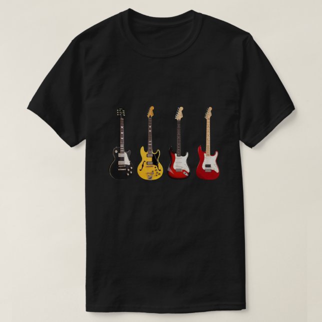 Elektrisk Gitarr Kollektion Band Gitarrist ,Gitarr T Shirt (Design framsida)