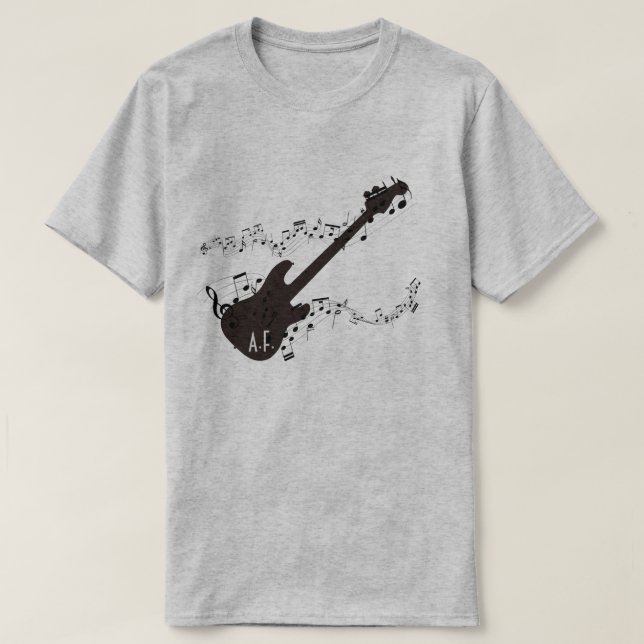 Elektrisk gitarr & musik noterpersonliggåva tröja (Design framsida)