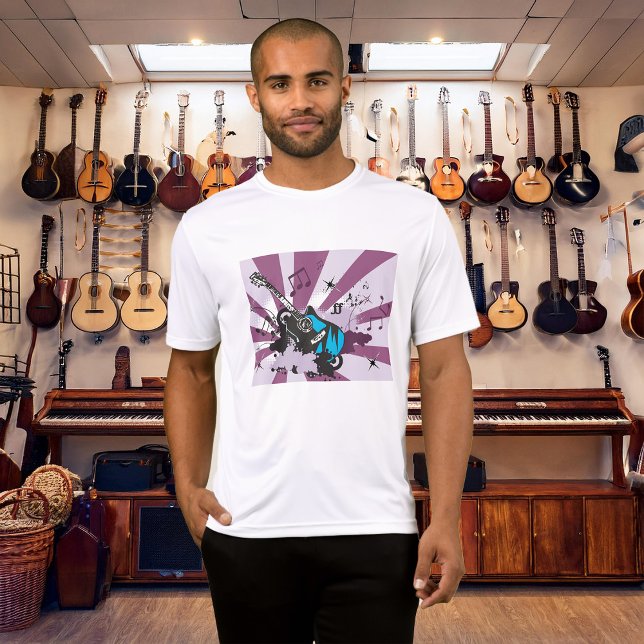 Elektrisk Gitarr Pop Art Musik Rock Grunge T Shirt (Skapare uppladdad)