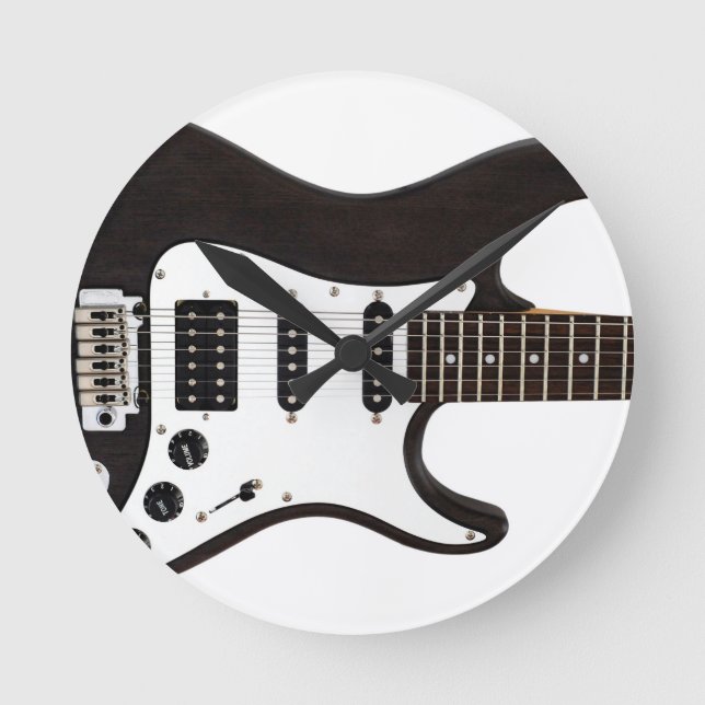 Elektrisk gitarr rund klocka (Framsida)
