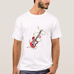 Elektrisk Gitarr Santa Claus Musik Jul Musikälskar T Shirt