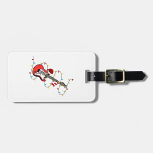 Elektrisk Gitarr Santa Claus Musik Julälskare Bagagebricka