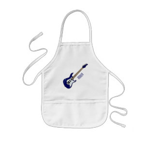 Elektrisk gitarr serieillustration barnförkläde