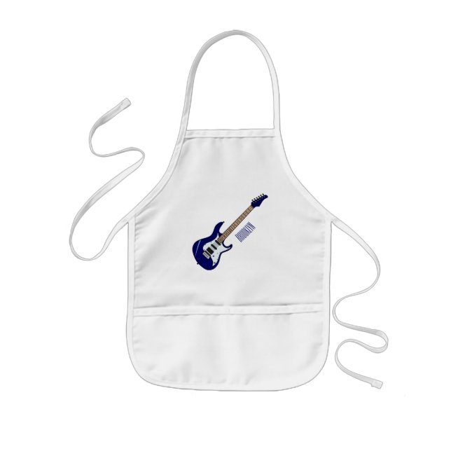 Elektrisk gitarr serieillustration barnförkläde (Framsidan)