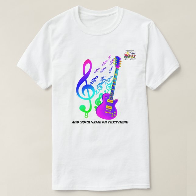 Elektrisk gitarr t shirt (Design framsida)
