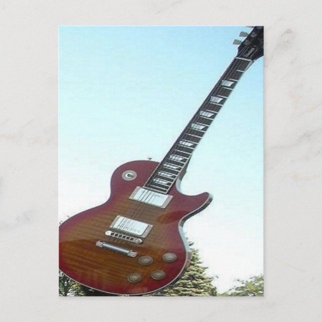 Elektrisk gitarr vykort (Framsida)