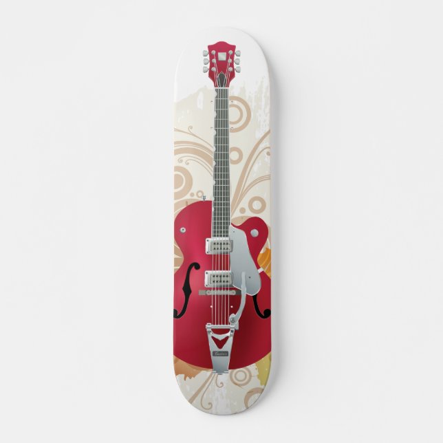 Elektrisk gitarrdesign skateboard bräda 19,5 cm (Framsida)