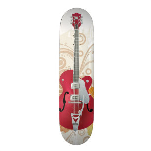 Elektrisk gitarrdesign skateboard bräda 19,5 cm