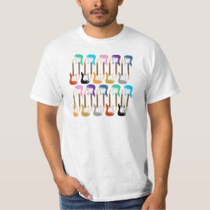 Elektrisk gitarrpopkonst tee shirt