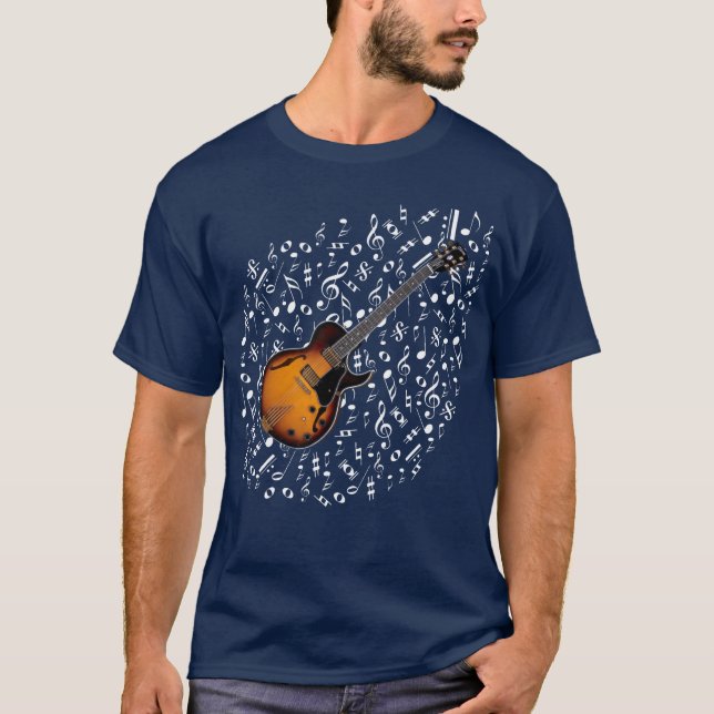 Elektrisk gitarrskjorta för Sunburst Tee Shirt (Framsida)
