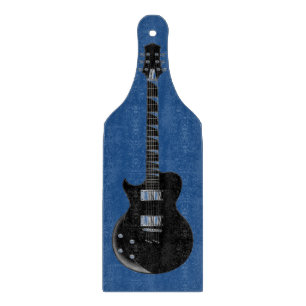 Elektrisk Guitar Blue Black Pop Art