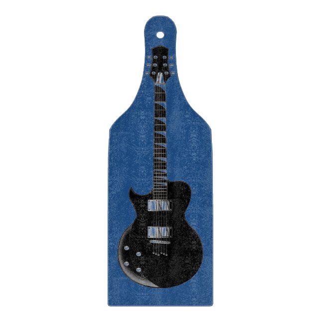 Elektrisk Guitar Blue Black Pop Art (Framsidan)