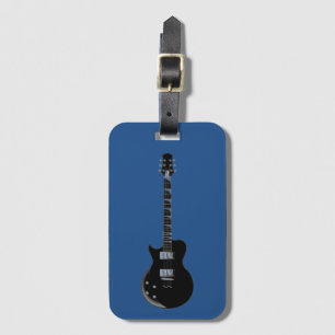 Elektrisk Guitar Blue Black Pop Art Bagagebricka